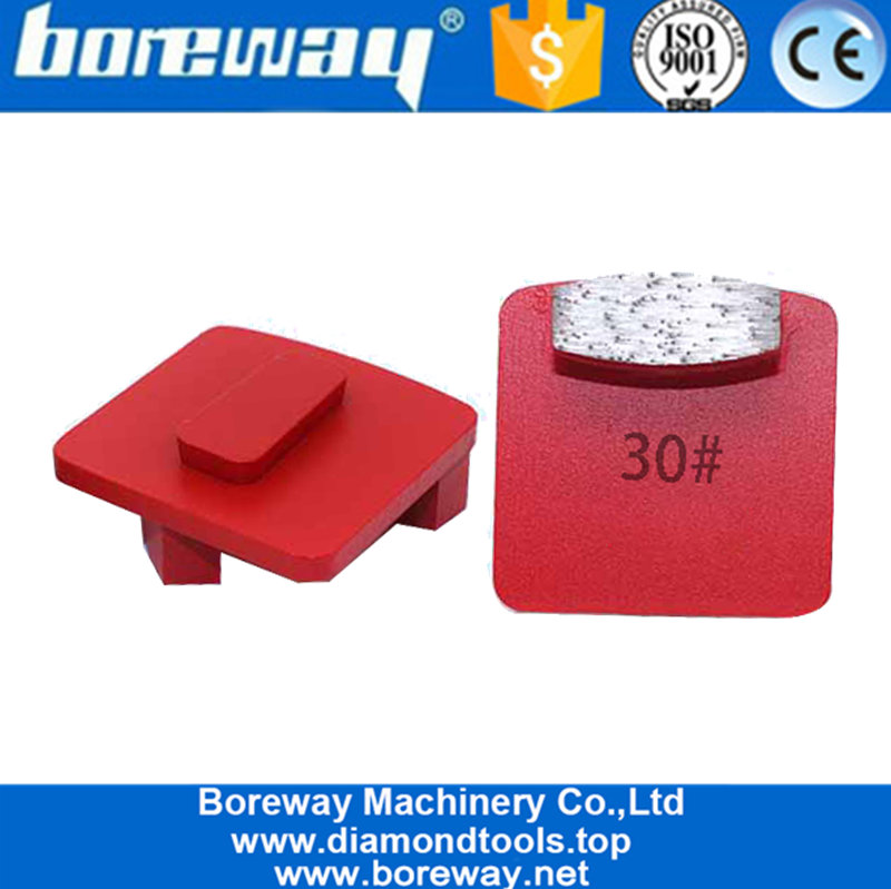 Single Oval Segments Grinding Diamonds Metal Bond Red Block Grinding Shoes Tools For Concrete Suppliers