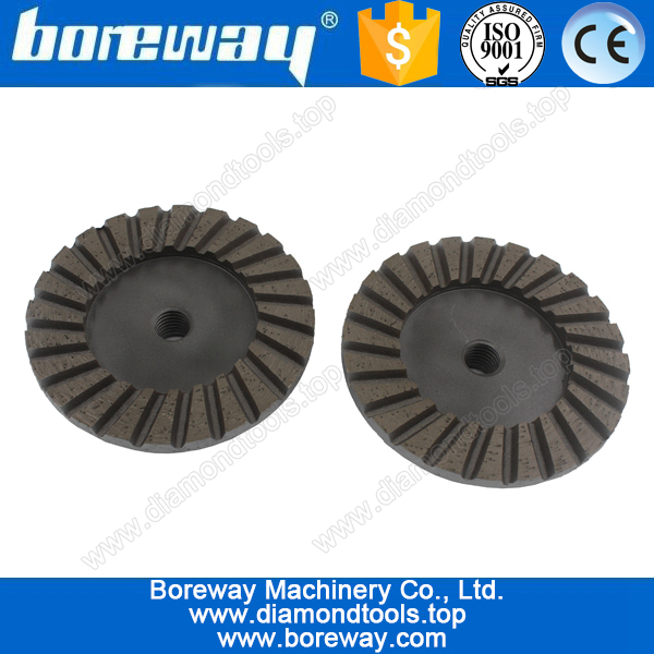 China Supply D100*M14*60# ripple segment diamond cup grinding wheels for grinding stone and concrete manufacturer