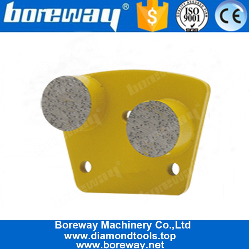 Two Round Segments Diamond Grinding Shoes For Concrete and Terrazzo Floor