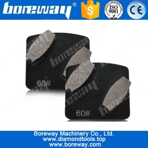 China 2 sixangle segment diamond grinding pads with external-plug for husqvarna grinding machines manufacturer