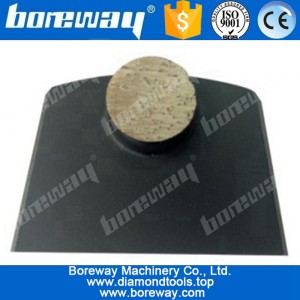 China 1 round diamond concrete floor grinding segment with flat-plug manufacturer