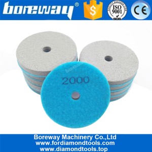 China 100MM Sponge Diamond Polishing Pads for marble soft Stone Grit 2000# manufacturer