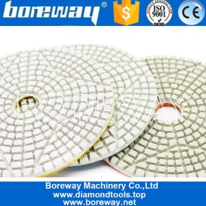 China 100mm 3 Step Wet Use Polishing Pad Disc For Stone Suppliers Or Manufacturer manufacturer