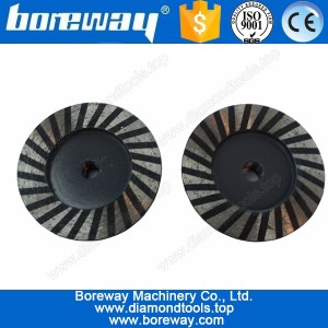 China 100mm Turbo Wave Cup Grinding for granite,stone diamond cup grinding wheel manufacturer