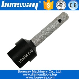 China 10mm Vácuo brazed Diamond Finger Bits melhor qualidade ferramentas de diamante CNC para pedra de mármore de granito de cerâmica e muito mais fabricante