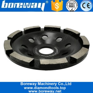 China 115MM 4.5 Inch Diamond Single Row Grinding Cup Wheel For Concrete Masonry Granite Marble manufacturer