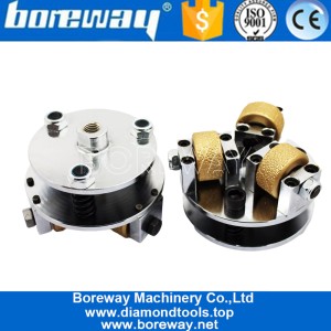 China 125mm Double Layer Vacuum Brazing Bush Hammer Plate For Concrete Finish manufacturer