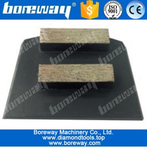 China 2 segmentos de diamante retângulo blocos de moagem de concreto para moedor de piso lavina fabricante