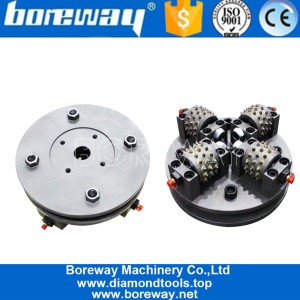 China 200mm Double Layer Rotary Bush Hammer Plate With Spring For Sandblasting Process manufacturer