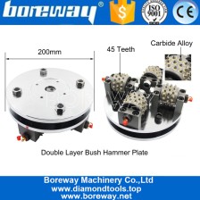 porcelana Placa de martillo de arbusto de aleación de carburo de doble capa de 200 mm para acabado de granito fabricante