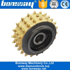 China 2020 Old Fashioned 60s Carbide Bush Hammer Wheel Diamond Grinding Head  For Concrete Stone Litchi Surface manufacturer