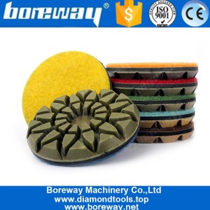 中国 3英寸80毫米树脂金刚石地板抛光垫，用于湿抛光花岗岩混凝土 制造商