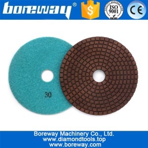 China 3 Inch Hook and Loop Copper Bond Diamond Wet Polishing Pads for Concrete Terrazzo Cement Floor manufacturer