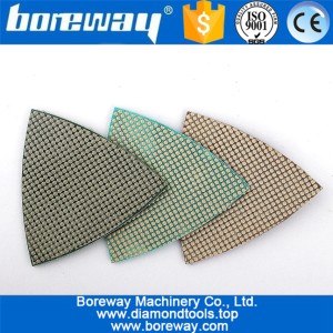 China 3 inch Triangle Diamond resin Polishing Pads manufacturer