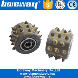 China 30 Pin Rotary Bush Hammer Roller For Granite Finish Manufacturer manufacturer