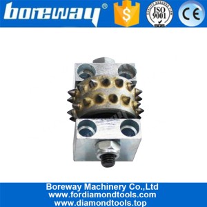 China 30 Pins Bush Hammer Rollers With Support For Grinding Stone Marble Granite Concrete Suppliers manufacturer