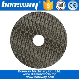 China 3inch 80mm 5 steps dry and wet use electroplate diamond polishing pads manufacturer