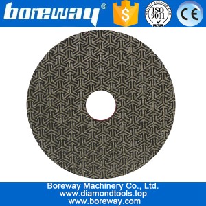 China 3inch 80mm 5 Schritte trocknen und nasse Gebrauch galvanisieren Diamantpolierauflagen Hersteller