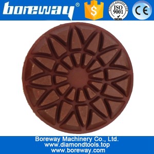 चीन 3inch 80mm पत्थर कंक्रीट सिरेमिक epoxy के लिए 7 चरणों गीला उपयोग मंजिल चमकाने पैड उत्पादक