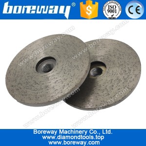 China 4"100mm*M14 continious rim diamond cup grinding wheels,sintered diamond cup grinding wheels manufacturer