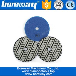 Китай 4-дюймовые профессиональные гибкие сухие алмазные шлифовальные диски для мраморной гранитной обработки камня производителя