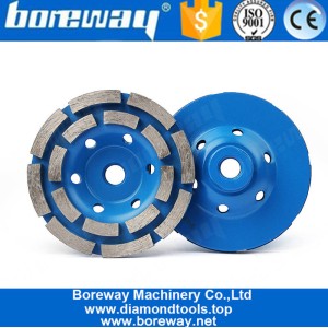China 4 Inch M14 Thread Double Row Segment Diamond Grinding Wheel For Granite Concrete manufacturer