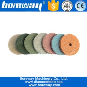 China 4" Nylon Fiber Sponge Polishing Pads for Marble Granite slate and Concrete Floor manufacturer