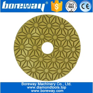 중국 4 인치 100mm 3 단계 건식 및 습식 다이아몬드 연마 패드 사용 제조업체
