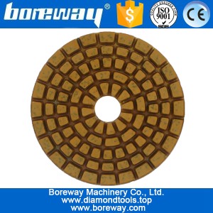 중국 석고 콘크리트 세라믹을위한 4inch 100mm 5 단계 습식 금속 다이아몬드 연마 패드 제조업체