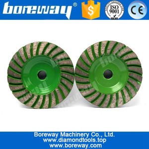 China Alumínio de moedura do copo silencioso do turbocompressor do núcleo da roda do copo do diamante de 4 polegadas 30 # para o granito concreto fabricante