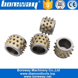 China 45 Teeth Alloy Granite Concrete Bush Hammered Tools Grinding Rollers For Suppliers manufacturer