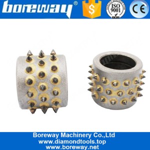 China 45 Teeth Diamond Bush Hammered Grinding Rollers for Stone Manufacturer manufacturer