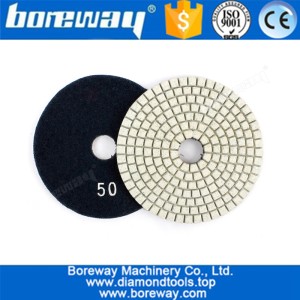China 4Inch Wet Diamond Polishing Pad For Granite Marble Concrete Angle Grinder manufacturer