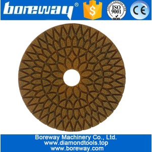 China 4 polegadas 100 mm 4 etapas de uso úmido almofadas de diamante com metal para polir concreto em pedra cerâmica fabricante