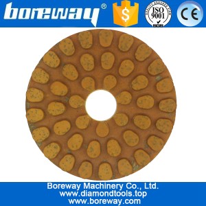 China 4inch 100mm 5 steps wet use metal diamond polishing pads for polishing stone concrete ceramic manufacturer