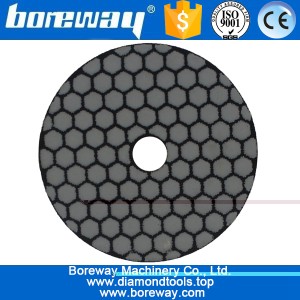 China 4inch 100mm 6 steps flexible dry use diamond polishing pads manufacturer