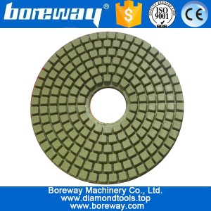 Cina 4 pollici 100mm 7 punti verde quadrato tipo di uso bagnato tamponi per lucidatura di diamante per pietra ceramica di cemento produttore
