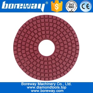 China 4inch 100mm 7 steps red square type wet use diamond polishing pads for concrete ceramic stone manufacturer