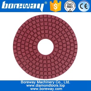 Cina 4 pollici 100mm 7 passi quadrato rosso tipo bagnato utilizzare pastiglie diamantate per pietra ceramica di calcestruzzo produttore