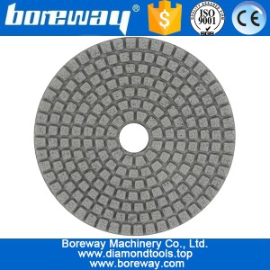 China 4inch 100mm 7 steps square wet use diamond polishing pads for polishing granite marble granite quartz concrete ceramic manufacturer