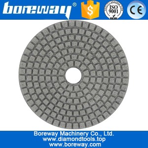 China 4 polegadas 100 mm 7 passos quadrados úmido uso diamante polimento pads para polir granito mármore granito quartzo concreto cerâmico fabricante