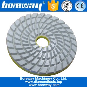China 4inch 100mm 7 steps white sprial type foam polishing pads manufacturer