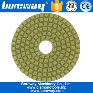 China 4inch 100mm 7 passos quadrado amarelo uso molhado almofadas de diamante para granito mármore concreto cerâmico fabricante