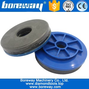 China 4inch 100mm black BUFF diamond edge polishing pads with snail lock manufacturer