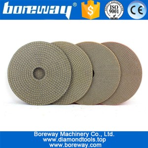 China 4inch 100mm electroplated diamond polishing pads for concrete manufacturer