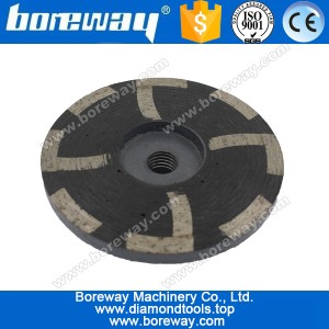 China 4" 100mm resin filled diamond cup grinding wheel,diamond cup grinding wheel for marble and granite manufacturer