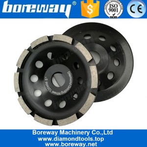 China 5 Inch 125MM Diamond Single Row Grinding Cup Wheel For Concrete Masonry Granite Marble manufacturer