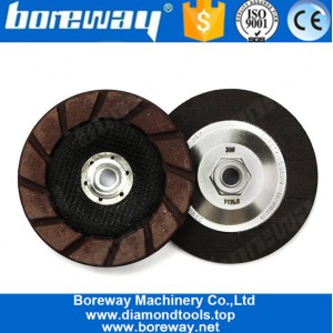 China 5 Inch 125mm Ceramic Bond Diamond Edge Grinding Wheel For Concrete Floor manufacturer