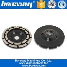 中国 5英寸双排弧形杆段金刚石磨杯轮带螺纹M14或5/8“-11 制造商