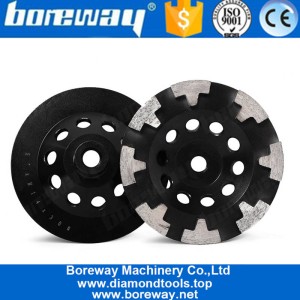China 5 Inch T Segment Diamond Grinding Bowl Wheel For Concrete Stone manufacturer
